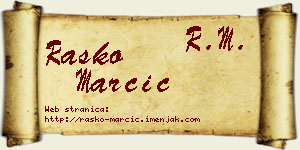 Raško Marčić vizit kartica